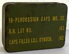 Britisches Militär kleine 10-Schlagzeugkappen Mk.III Metallbehälter Dose