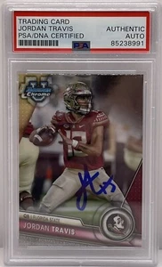 Jordan Travis Signed 2023 Bowman Chrome U Rookie Card Florida State PSA/DNA - Picture 1 of 2