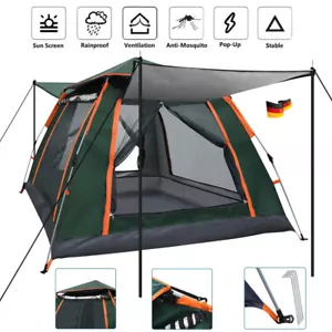 3-4 Mann Automatisch Doppelschicht Pop Up Zelt Campingzelt Outdoor Wasserdicht. - Bild 1 von 15