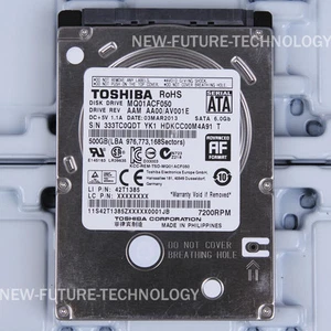 TOSHIBA (MQ01ACF050) 500 GB HDD 2.5" 16 MB 7200 RPM SATA Laptop Hard Disk Drive - Picture 1 of 2