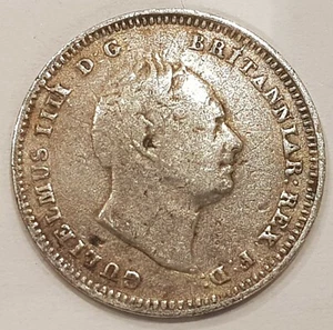 *selten* 1835 Wilhelm IIIII Drei Pence Silbermünze L2 - Bild 1 von 4