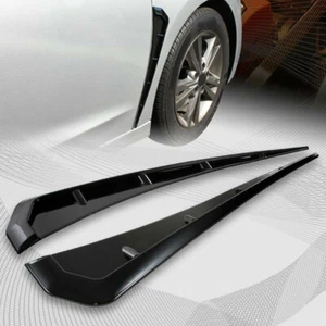 2Pcs Glossy Black Car Exterior Side Fender Vent Air Wing Cover Set Accessory - Picture 1 of 12