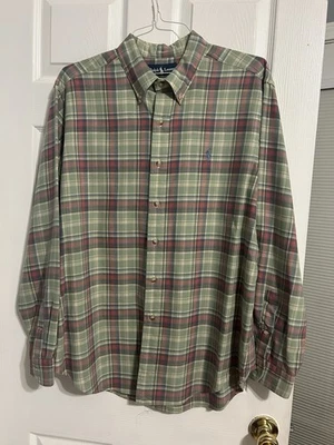 Camisa Ralph Lauren Para Hombre XL Botón Color Claro Cuadros Manga Larga Usada Foto 1 de 4