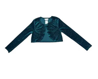 Cárdigan verde brillante de terciopelo Bonnie Jeans  Foto 1 de 4