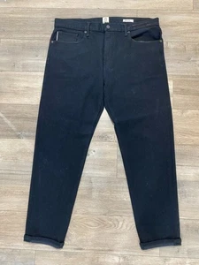 Pantalones de mezclilla rectos Hiroshi Kato The Hammer para hombre 38x31 lavado nocturno con puños - Imagen 1 de 13