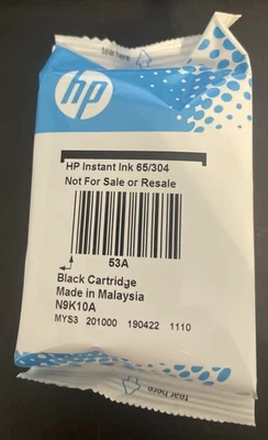 HP Instant Ink 65/304 Original Schwarz Tintenpatrone Dichtung Neu im Paket - Bild 1 von 2