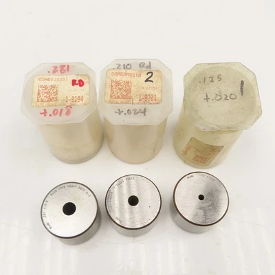 Mate Precision Tooling Misc. Round Dies .210 .281 .125 + Tol See Info Lot Of 3 - Image 1 of 4