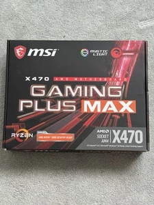 IMMACULATE MSI X470 Gaming Plus Max AM4 AMD Motherboard incl. Face plate, CD,all - Picture 1 of 12