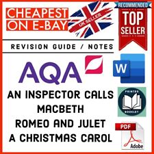 GCSE Grade 9 A** An Inspector Calls, Macbeth, A Christmas Carol. AQA Notes