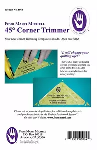 45 Degree Acrylic Corner Trimmer Template by Marti Mitchell - Picture 1 of 2
