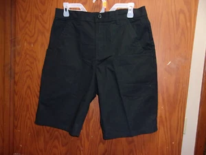 NEW MEN'S DICKIES  BLACK FLAT FRONT REG. FIT RIPSTOP  5-POCKET  SHORTS - Picture 1 of 4