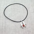 Unique Piece  Natural Genuine Precious Italian Red Coral Pendant Necklacep541