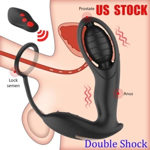 Male Prostate Massager Vibrator Anal Butt Plug Dildo Penis Ring Sex Toys for Men - Picture 1 of 7