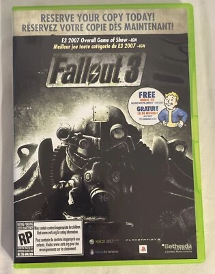 Fallout 3 / With 2008 Preorder Cover Art - Replacement Case - Tested — 第 1/4 张图片