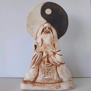 Statua Lao Tzu Taoismo Taoismo Yin Yang dell'artista "Ting Hua Liu", 13x7,5 pollici - Foto 1 di 1