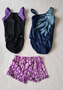 Gymnastics Dance Leotards 2 and 1 Pair of Shorts. Child Large. Kbee, Balera... - Picture 1 of 10
