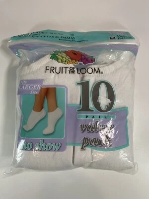 2005 Fruit of the Loom 10 PK Ladies No Show Socks Size 8-12, 10 Pair - Image 1 of 4