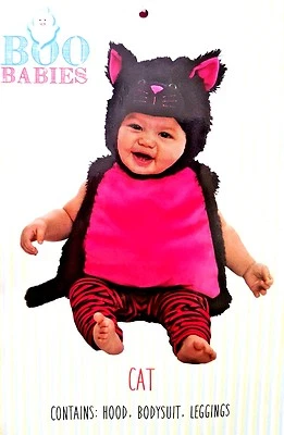 Disfraz de Halloween Boo Babies Lil Rosa y Negro Gato 3 Piezas Infantil 9-18 Meses Nuevo con Etiquetas Foto 1 de 4