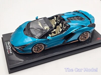 MR Lamborghini Sian Roadster Azul Urano, Base de Carbono - Limitado 399 piezas 1/18 Foto 1 de 4