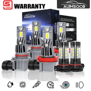 9005 H11 H16 Hi-Lo + Fog Bulbs LED Headlight For Chevy Silverado 1500 2007-2015 - Picture 1 of 20
