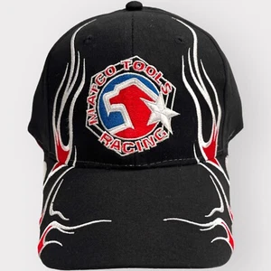 Matco Tools Sombrero Para Hombre Gancho y Bucle Negro Rojo Llama Bordado Mecánico de Carreras - Imagen 1 de 10
