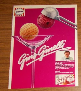 Seltene Werbung LANGNESE Gino Ginelli Orange mit Campari | Cassis 1986 - Picture 1 of 1