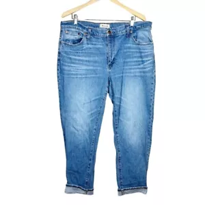 Boyjean Madewell The Slim en Werth Wash para mujer talla grande 33 lavado medio - Imagen 1 de 11