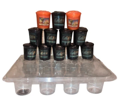 Yankee Candle 12 Pk HTF Votive Candles Black Coconut & Luau Party New-Sealed - Image 1 of 4