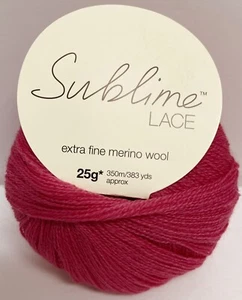 Sublime Lace Merino Wool Unit of 1 Extra Fine Italy 383 Yards New Vintage - Picture 1 of 7