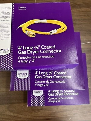 Smart Choice Dryer Gas Line 3/8" X 4' Stainless Steel 5304490734 - Pack of 1 - Изображение 1 из 4
