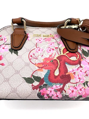 Steve Madden Crossbody Bag Rare Dragon Sakura Cherry Blossom Japan Edition Dome - Image 1 of 4