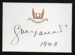Actriz de cine silencioso Geraldine Farrar autógrafo en papelería elaborada de cartulina - Imagen 1 de 2