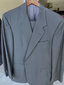 Hickey Freeman Black 2 Button Suit Sz.42 Wool Pants 36/27 - Picture 1 of 10