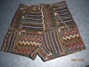 K Zell tapestry style multi coloured shorts M waist 28 inches, length 13 inch - Picture 1 of 2