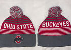Ohio State OSU Buckeyes Cuffed Knit Winter Beanie Hat Cap Adult Mens Pom 2 Sided