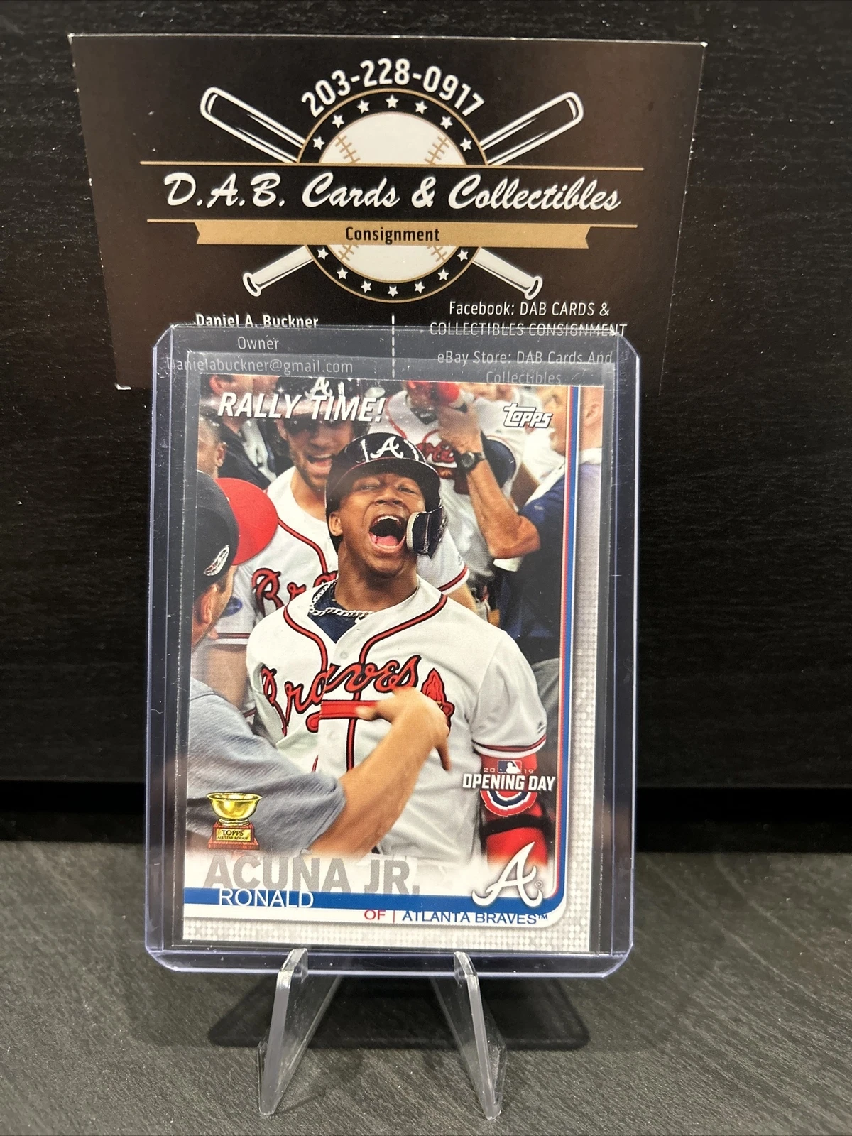 2019 Topps Opening Day Ronald Acuna Jr Rally Time SSP ROOKIE CUP BRAVES - P02