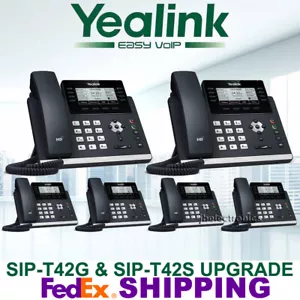 TELÉFONO VOIP YEALINK SIP-T43U DOBLE PUERTO GIGABIT HD SIP - 6 TELÉFONOS - Imagen 1 de 4