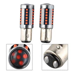 1157 LED Light Bulb 2pcs Set Aluminum BAY15D Brake Light DC/AC 12V-24V - Picture 1 of 24