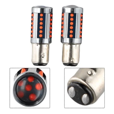 1157 LED Light Bulb 2pcs Set Aluminum BAY15D Brake Light DC/AC 12V-24V - Image 1 of 4
