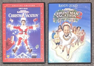 National Lampoon's Christmas Vacation 1 & 2 DVD Chevy Chase Randy Quaid - Image 1 of 3