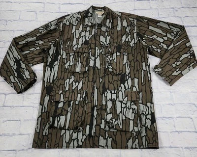 Cabelas Trebark MENS XL Shirt Jacket Shacket Chore Hunting Pockets VINTAGE 90s - Image 1 of 4