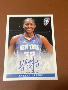 2011 Rittenhouse WNBA Kalana Greene Autograph New York Liberty UCONN Huskies - Picture 1 of 2