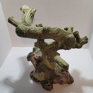 Reptile Aquarium Decoration Artificial Moss Resin Simulation Tree Trunk 10" Tall - Picture 1 of 4