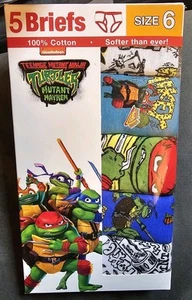 TMNT Teenage Mutant Ninja Turtles Boys Briefs 5 Pack, Size 6, Multicolor,New - Picture 1 of 8