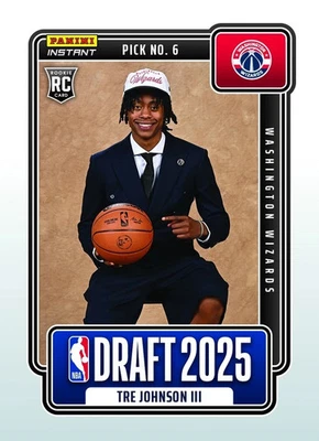 Tre Johnson III 2025 RC Panini DRAFT NIGHT GRADED GEM-MT 10 ROOKIE #DN-6 Presale - Image 1 of 4
