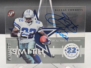 Emmitt Smith 2002 Topps Pristine Acetate On-Card Autograph Auto #ES-A1 - Rare - Picture 1 of 2
