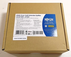 Tripp Lite B126-002 HDMI Over Cat5 Extender / Splitter Local Unit - 2 Port NEW - Picture 1 of 5