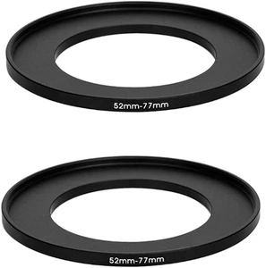 (2 Pcs) 52-77MM Step-Up Ring Adapter, 52Mm to 77Mm Step up Filter Ring, 52 Mm Ma - Picture 1 of 12