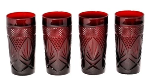 Vintage 1960s Cristal D'Arques Antique Ruby Red Tumbler by Luminarc Arcoroc - Picture 1 of 5