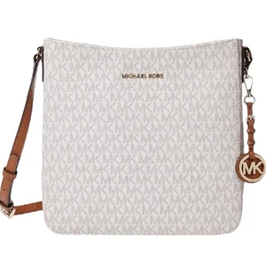 Messaggero Michael Kors grande logo bianco con porta documenti abbinato nuovo  - Foto 1 di 10